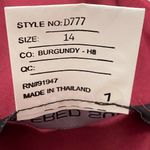 Alfred Sung  Cocktail Dress Burgundy Satin Twill V Neck D777 $200 Sz 14 Pockets! Photo 8