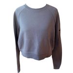Nike Gray Dri-Fit Embossed Cropped Crewneck Sweatshirt Size Small Photo 14
