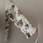 American Eagle Off the Shoulder White Floral Boho Flowy Blouse Photo 1
