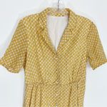 & Other Stories & Other Stories Yellow White Printed Art Deco Mini Shirt Dress Skater Photo 3