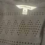 Croft & Barrow  Women Top XL Black Front Zip Beachy‎ Eyelet Cover Up Lightweight Photo 1