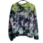 Blind Rooster Sweatshirt Medium Pullover Tie Dye Floral Embroidered Soul On Fire Blue Photo 0
