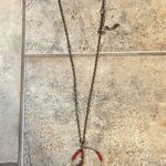 Long chain maroon tassel necklace Photo 0