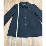 Preston & York  Black Wool Coat Women L Merino Wool Blend Classic Jacket Photo 8