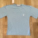 Missguided - Playboy Repeat Logo Pocket Tee in Blue Photo 0