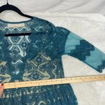 Jen's Pirate Booty  Teal Geometric Lace Dress see Measurements ( oversized) Photo 14
