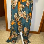 Baltic Born  Madeline maxi dress jade Floral Print Wrap ruffle Belted High Low Photo 3