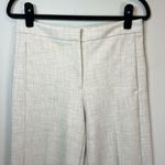 Ann Taylor The Drapey Marina Trouser Pants Beige Wide Leg Ankle Button Crop Sz 4 Photo 1