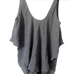 Free People Intimately Gray Double Layer Scoop Neck Tank Size Small Photo 0