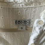 Democracy  eyelet floral button up career Minimalist‎ staple cotton beach boho Photo 7