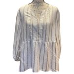 Fever Striped Babydoll Long Sleeve Tunic Size X Photo 1