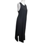 Athleta Essential Black Midi Dress Women’s Large Supima Cotton Travel Lounge Photo 2