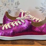 Schultz Ofelia Metallic Pink Leather Casual Lace Photo 9