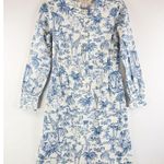 Tory Burch Dress Blue Far And Away Mini Joy De Toile Shirtdress Safari Size 2 Photo 1