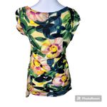 Deletta  Alstroemeria Floral Blouse Top‎ Anthropologie Size XS Business Resort Photo 3