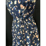 Hutch  Blue Floral sleeveless mini wrap dress size small Photo 2