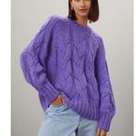 Love, Whit by Whitney Port Purple Chunky Sweater Oversized Slouchy Size L Size L Photo 0