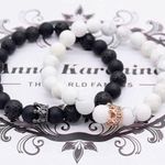 None Natural Stone Crown King Queen Beads His and Hers Couple 8mm Photo 3