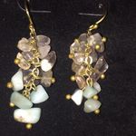 Light Pink & Light Blue Turquoise Stones Earrings NWT Photo 2