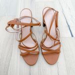 J.Crew  Stella Leather‎ Strappy Heeled Sandal Brown Womens Size 11 Photo 4
