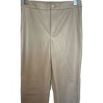 ZARA  Women's Beige High-Waist Skinny Faux Leather Ankle Pants Size XS Photo 1