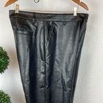 ASOS  Black Faux Leather Full Length Relax Fit Trouser Pants 34 Photo 3