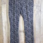 Beau Dawson Size 12 Navy Blue & Gray Denim Paisley Jeans 5 Pockets & Belt Loops Photo 0