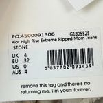 Missguided  Stone High-Rise Extreme Mom Jeans – Size 4 - NWT Photo 4