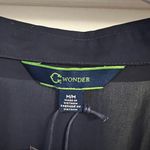 FINAL PRICE NWT C Wonder Navy Blue Long Sleeve Collared Wrap Dress Size M Photo 3