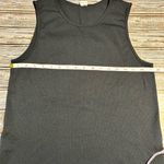 Zyia  Ripped Black Sleeveless Tank Top Photo 4