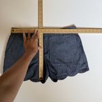 Club Monaco Women's Blue Scalloped Hem Shorts Size 4 Casual Lightweight Photo 3