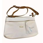Valentina womens cream genuine Italian Leather womens shoulderbag purse SKU 6651 Photo 0