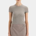 SIR. Jacques Mesh Fitted Tee Silver Size 2 Photo 0