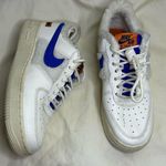 Nike  Air Force 1 07 Sherpa fleece W White and Blue Sneakers Size 6.5 Photo 0