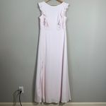 Ted Baker NWT London Ardenia Waterfall Ruffle Maxi Gown Womens 4 US 12 Pink Slit Photo 6