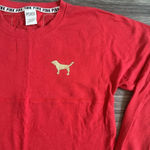 PINK - Victoria's Secret Victoria’s‎ Secret Pink Long Sleeve Christmas Sweater Spirit Jersey Red Small Photo 3