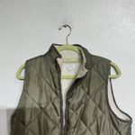 Mud Pie  Olive Green Duncan Quilted Sherpa Vest Sz M Photo 2