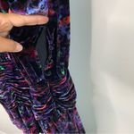 Ramy Brook  silk velvet velour floral Dolores halter mini dress size‎ 14 party Photo 5