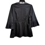Dana Buchman Women’s Braid Detailed Ruched Front Bell Sleeve Blouse Photo 8
