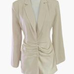 Keepsake The Label Size XS 0 2 Farrah Blazer Ruched Oatmeal Cream Photo 1