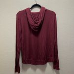 Brandy Melville John Galt Red Hooded Lightweight Sweatshirt Pullover Size M Photo 1