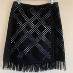 Carlisle NWT‎ Vintage  Studded Fringed Skirt Photo 0