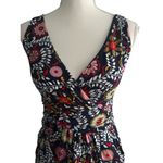 BODEN Multicolor Floral V Neck Dress Size US 4P Photo 2