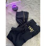 True Religion  Women's Black Joggers Size S Drawstring Waist Zip Ankle Photo 8