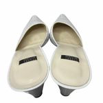 Stuart Weitzman  Leather Lasercut Accents Mules 9.5 White Pointed Heels Luxury Photo 5