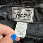 Vtg Y2K Denim Pleated Mini Skirt Sz 0 Mixed Media Grunge Streetwear Black Photo 15