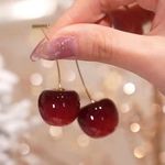 Elegant Cherry Sculpture Decor Red Photo 2