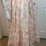 Mable Floral Bustier Maxi Dress with Self Tie Straps Photo 8