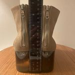 Rag and Bone  Drea Suede Mid Block Lucite Heel Ankle Boot Smoke Suede 39.5 (9) Photo 4