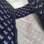 Tory Burch Tory Sport Blazer size XL Navy Blue Geometric Print Jacket One Button Photo 5